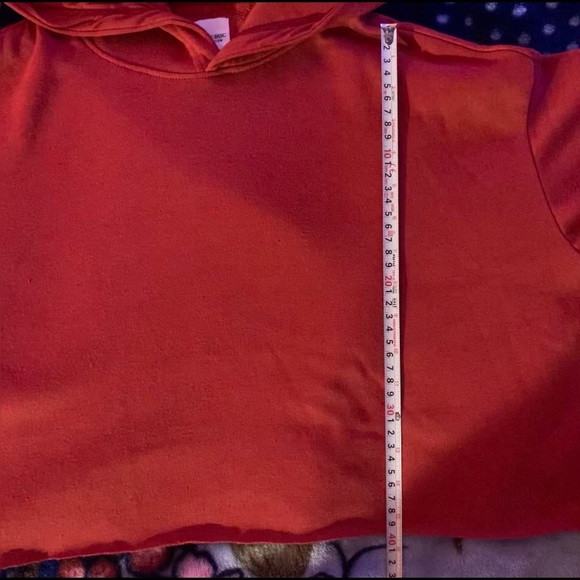 Red Cropped Hoodie - Picture 8 of 8